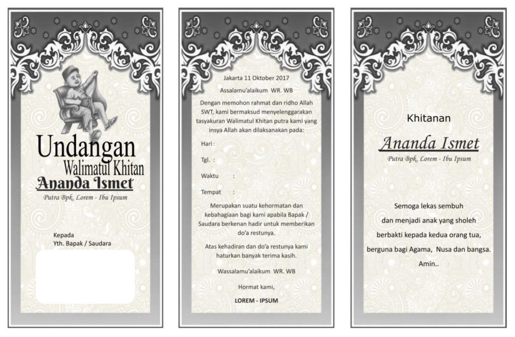 8 Contoh Undangan Khitanan Lengkap dengan Berbagai Format – Gramedia